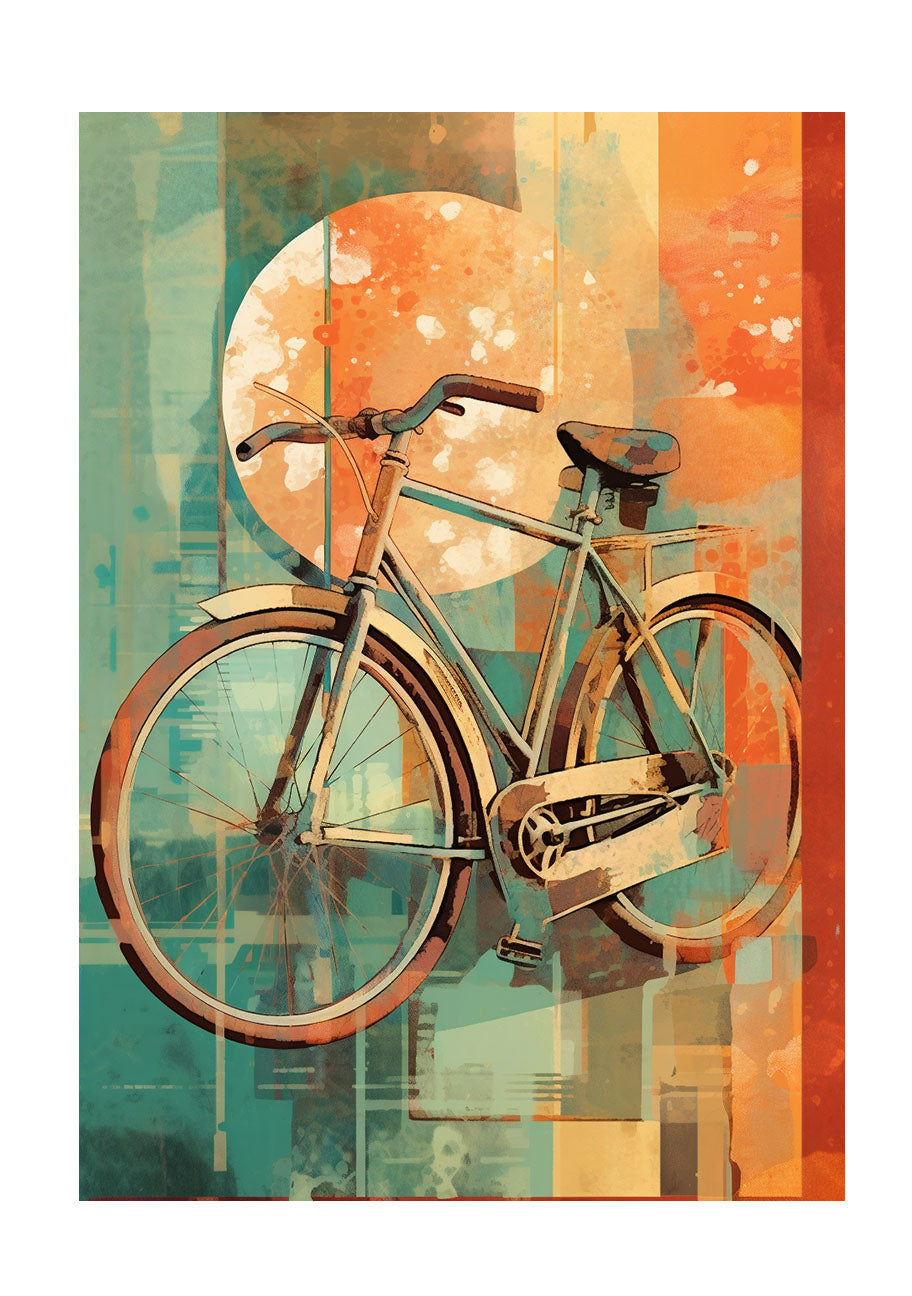 自転車のアートポスター原画のみ