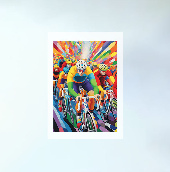 自転車のアートポスター原画のみ設置イメージ