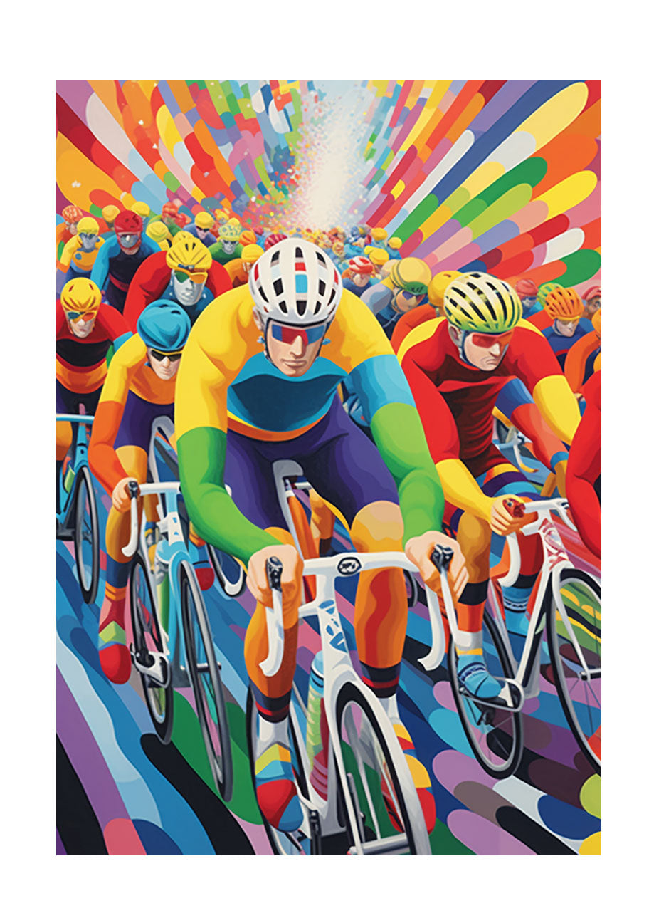 自転車のアートポスター原画のみ