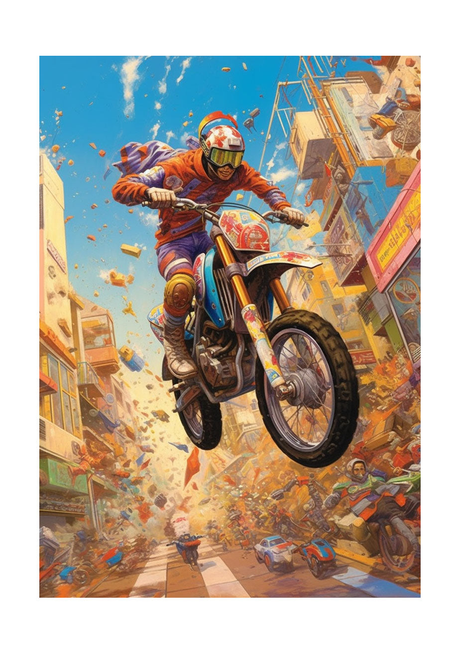 自転車のアートポスター原画のみ