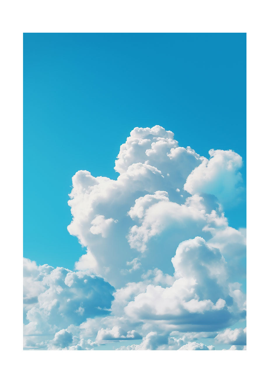 青い空のアートポスター原画のみ