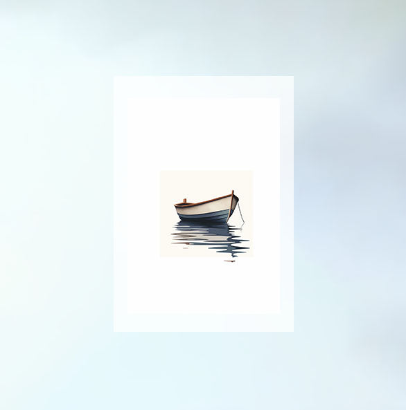 ボートのアートポスター原画のみ設置イメージ