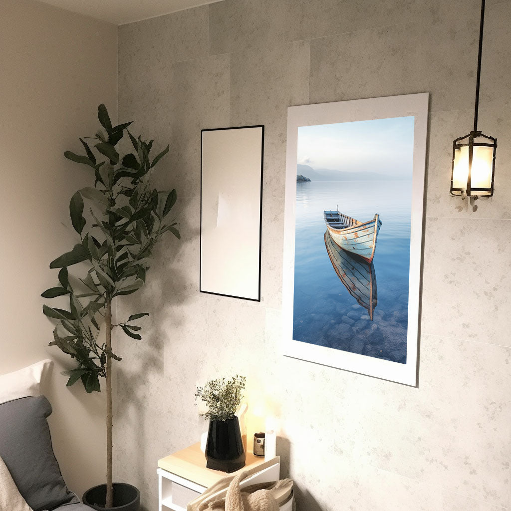 ボートのアートポスター廊下配置イメージ