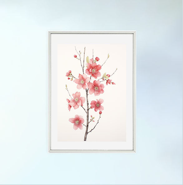 ボタニカルのアートポスター:botanical_9f58 / 植物__のポスター画像銀色のフレームイメージ