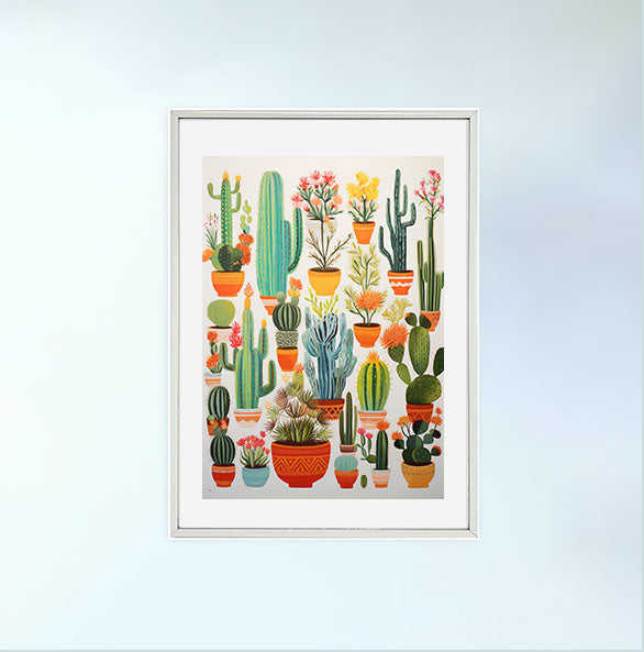 ボタニカルのアートポスター:botanical_a35f / 植物__のポスター画像銀色のフレームイメージ