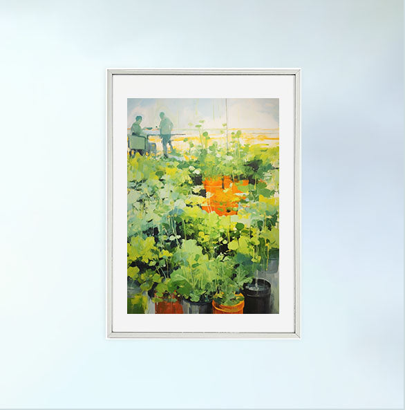 ボタニカルのアートポスター:botanical_dfaa / 植物__のポスター画像銀色のフレームイメージ