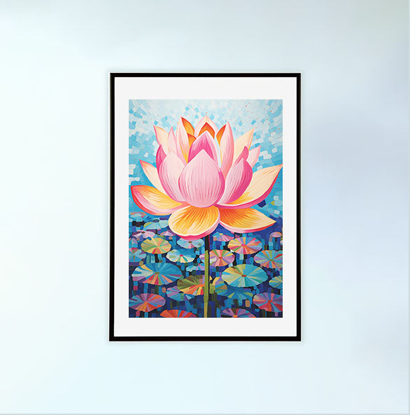 ボタニカルのアートポスター:botanical_e5e9 / 植物__のポスター画像黒色のフレームイメージ