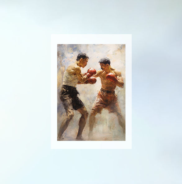 ボクシングのアートポスター原画のみ設置イメージ