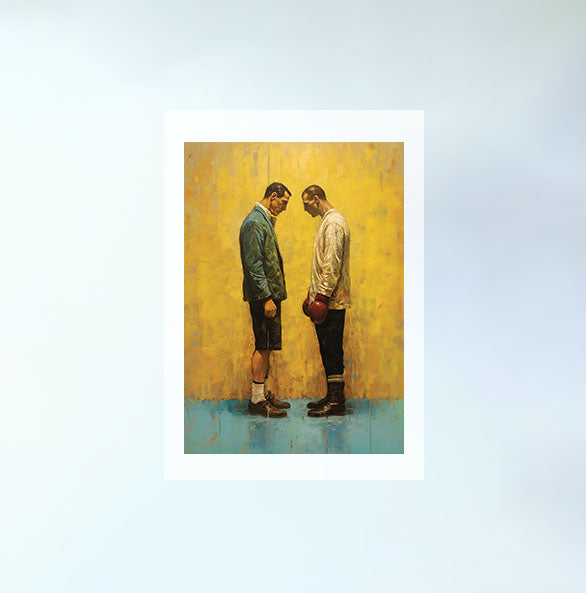 ボクシングのアートポスター原画のみ設置イメージ