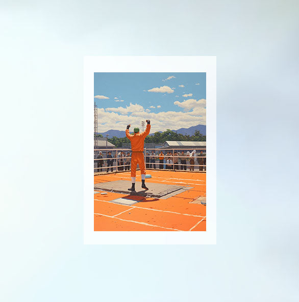 ボクシングのアートポスター原画のみ設置イメージ