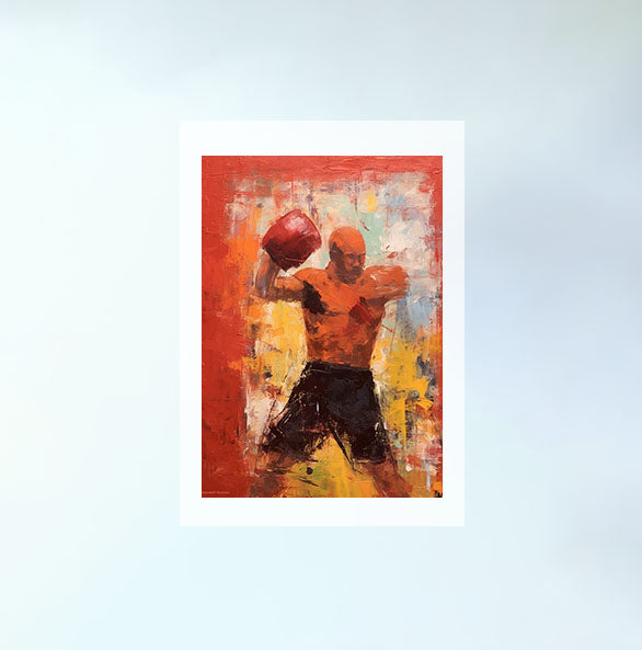 ボクシングのアートポスター原画のみ設置イメージ