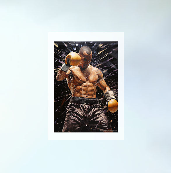 ボクシングのアートポスター原画のみ設置イメージ