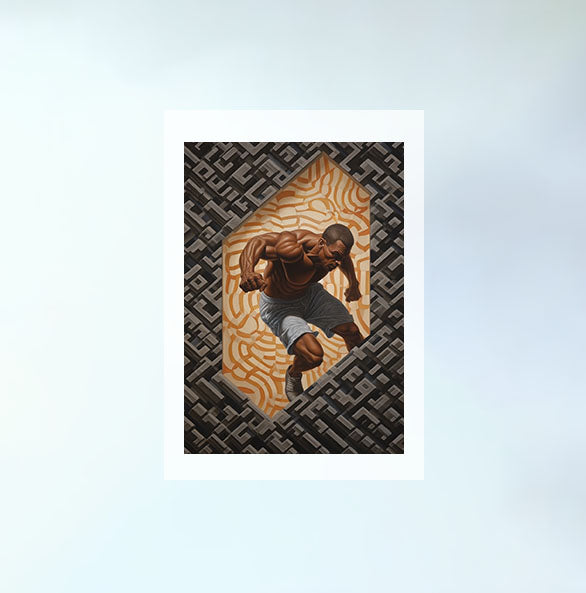 ボクシングのアートポスター原画のみ設置イメージ