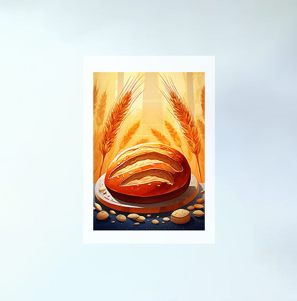 パンのアートポスター原画のみ設置イメージ