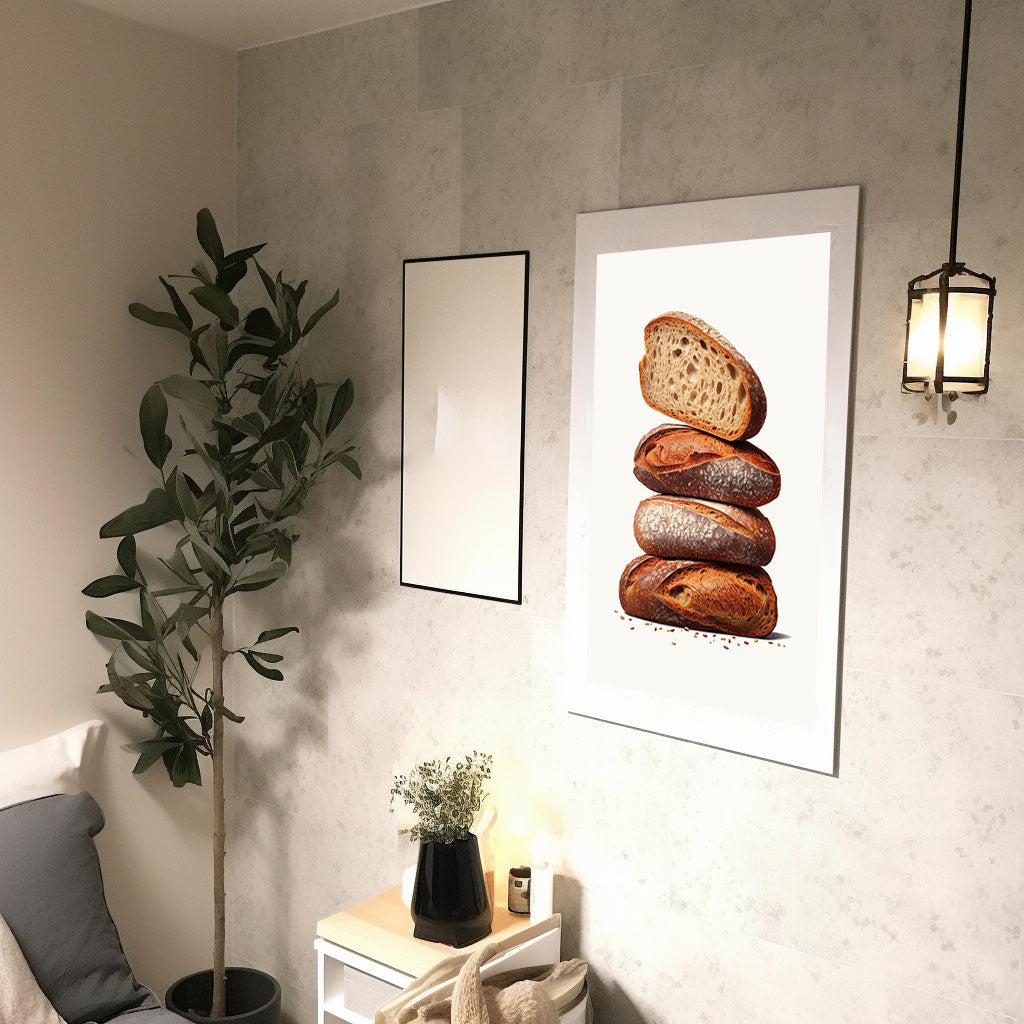 パンのアートポスター廊下配置イメージ