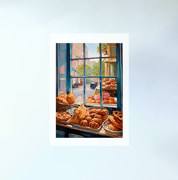 パンのアートポスター原画のみ設置イメージ