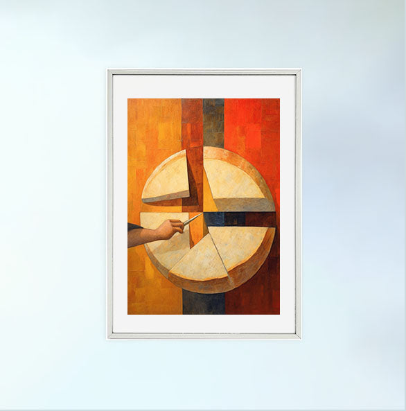 パンのアートポスター銀フレームあり