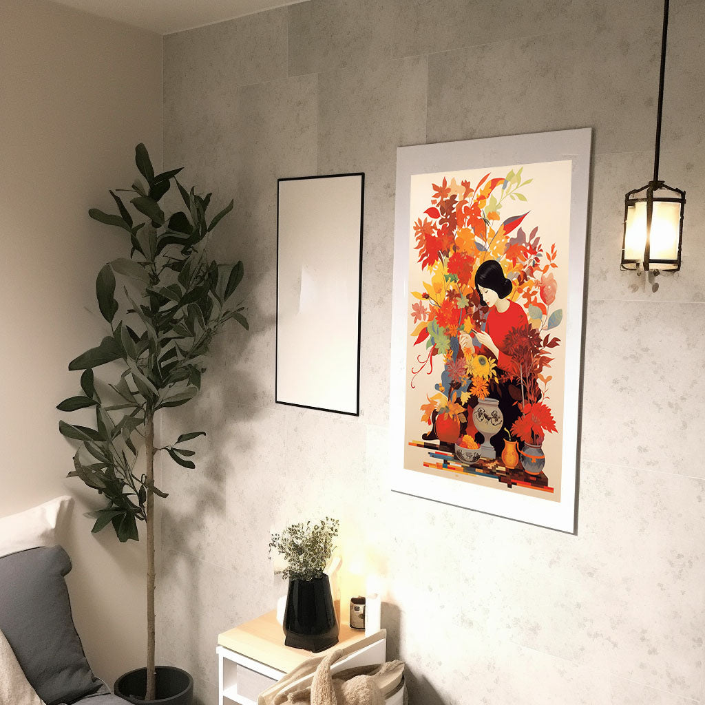 パンのアートポスター廊下配置イメージ