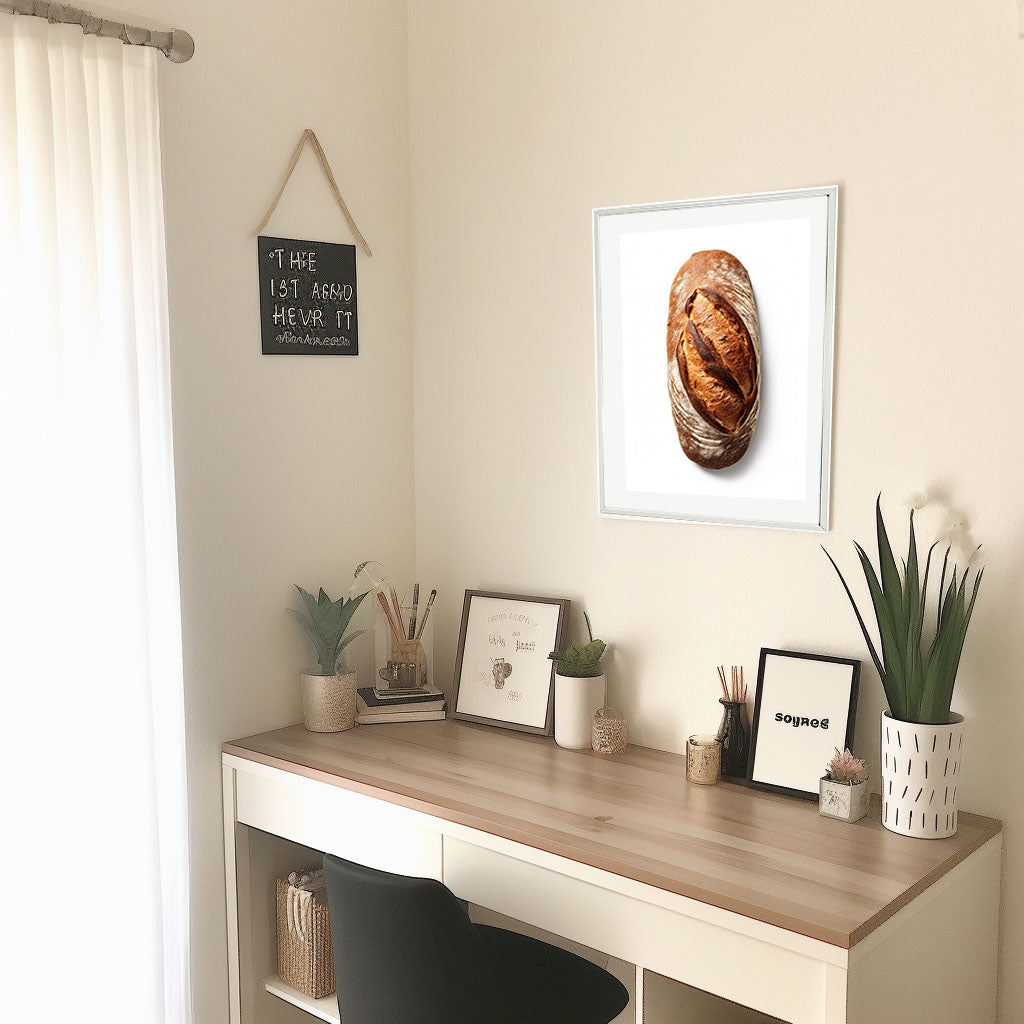 パンのアートポスター机配置イメージ