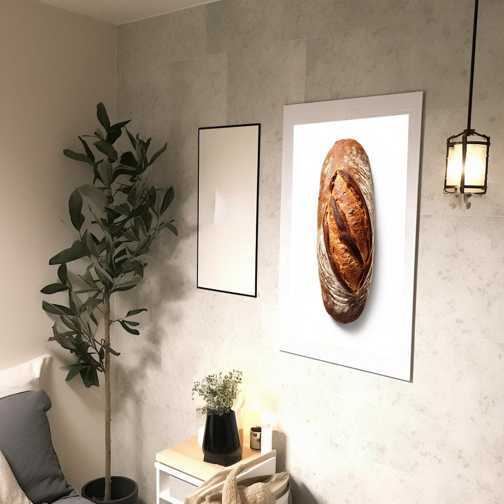 パンのアートポスター廊下配置イメージ