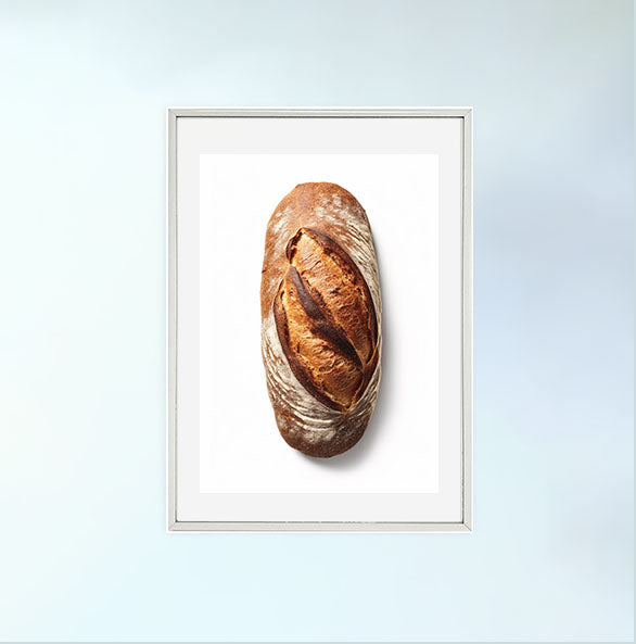 パンのアートポスター銀フレームあり