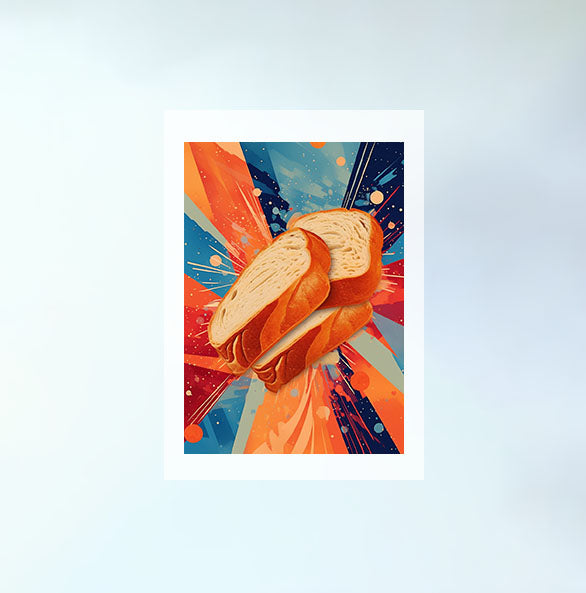 パンのアートポスター原画のみ設置イメージ