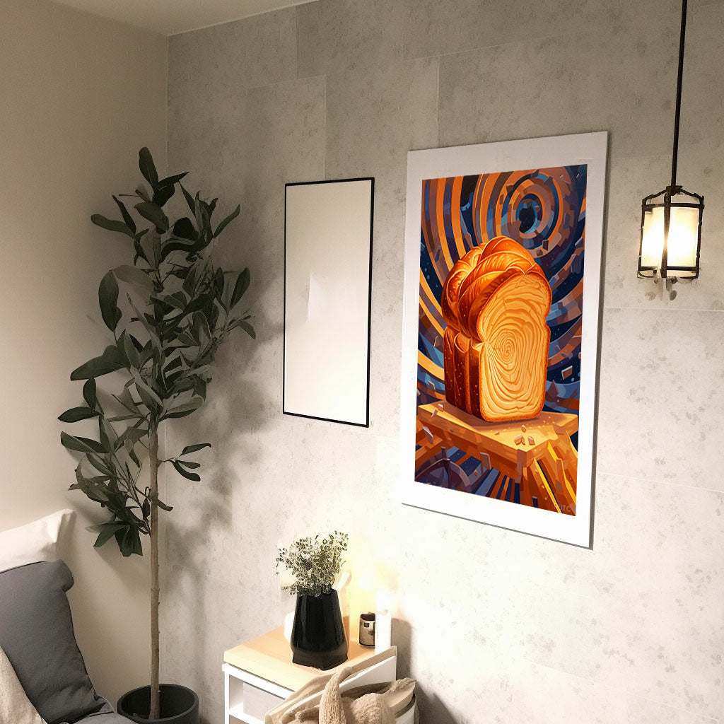 パンのアートポスター廊下配置イメージ