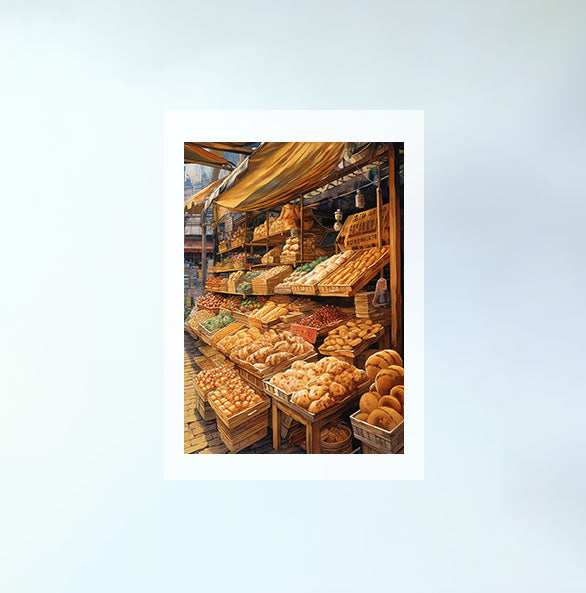 パンのアートポスター原画のみ設置イメージ
