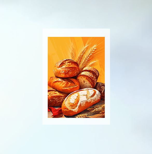 パンのアートポスター原画のみ設置イメージ