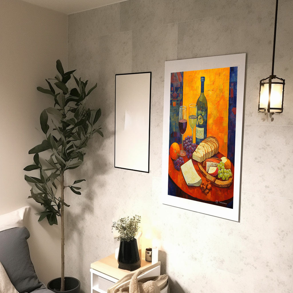 パンのアートポスター廊下配置イメージ