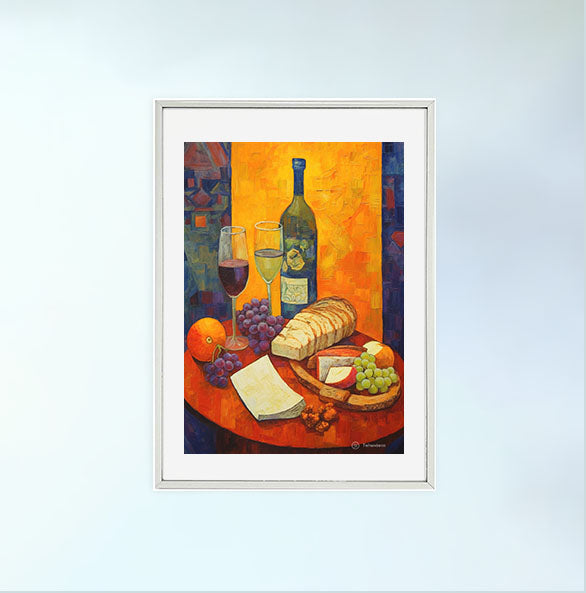 パンのアートポスター銀フレームあり