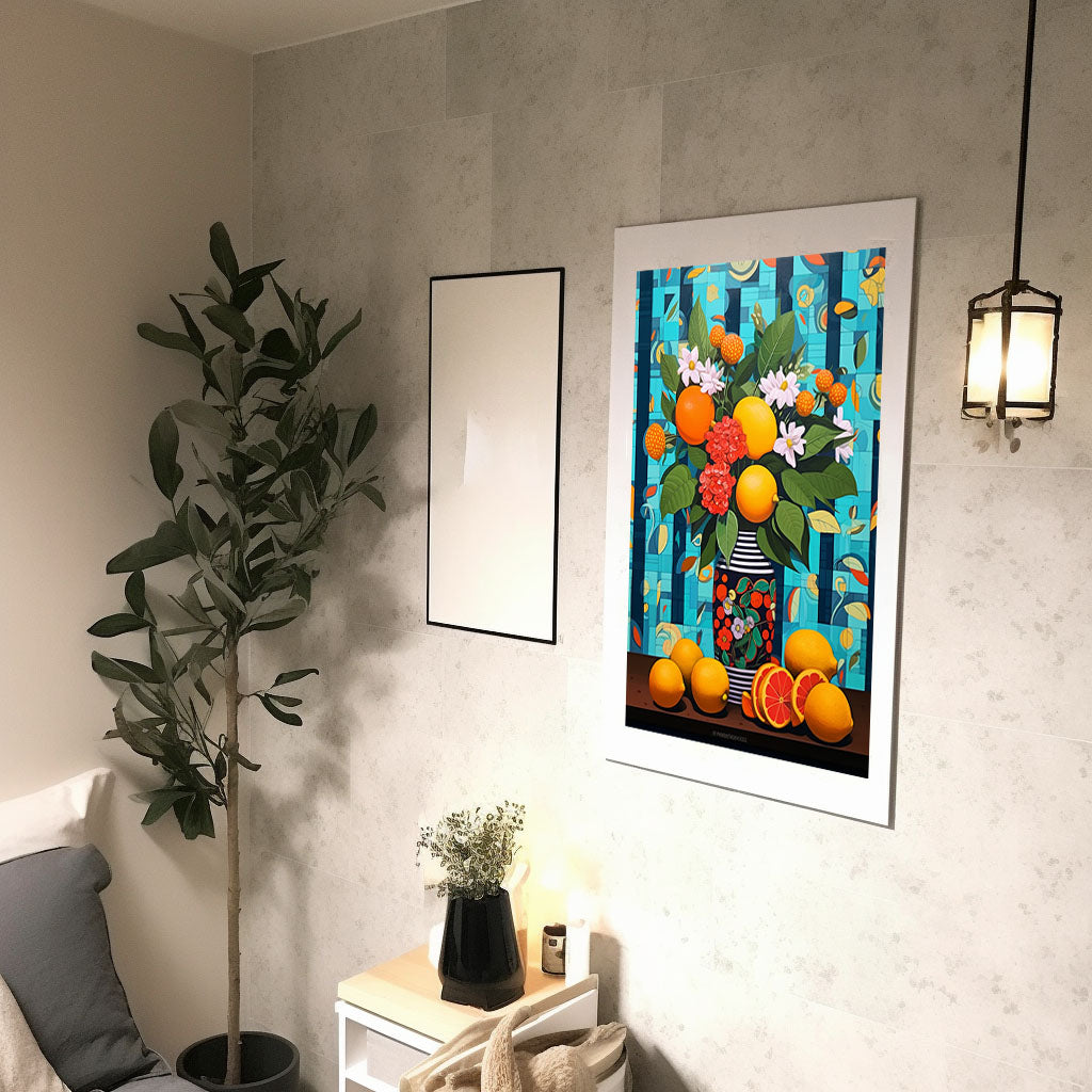 パンのアートポスター廊下配置イメージ