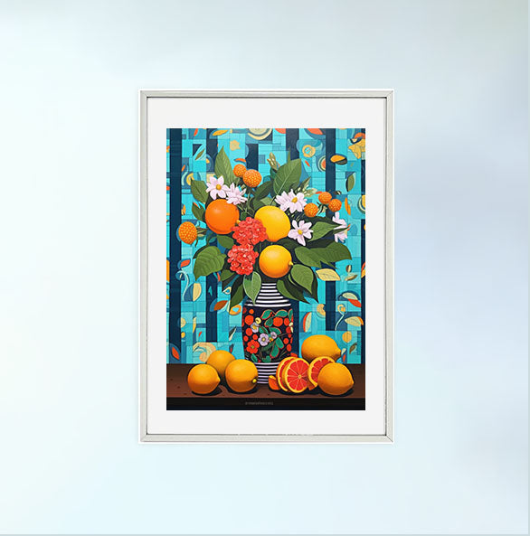 パンのアートポスター銀フレームあり