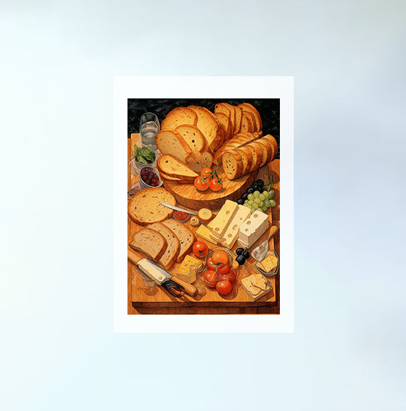 パンのアートポスター原画のみ設置イメージ