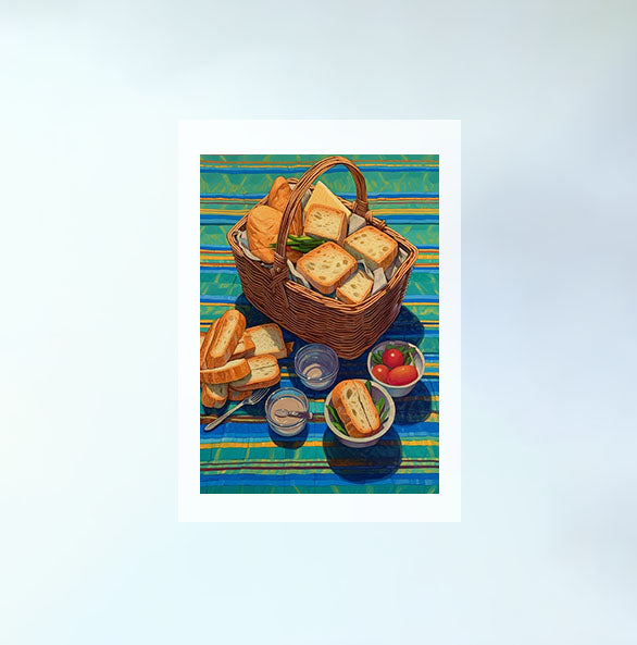 パンのアートポスター原画のみ設置イメージ