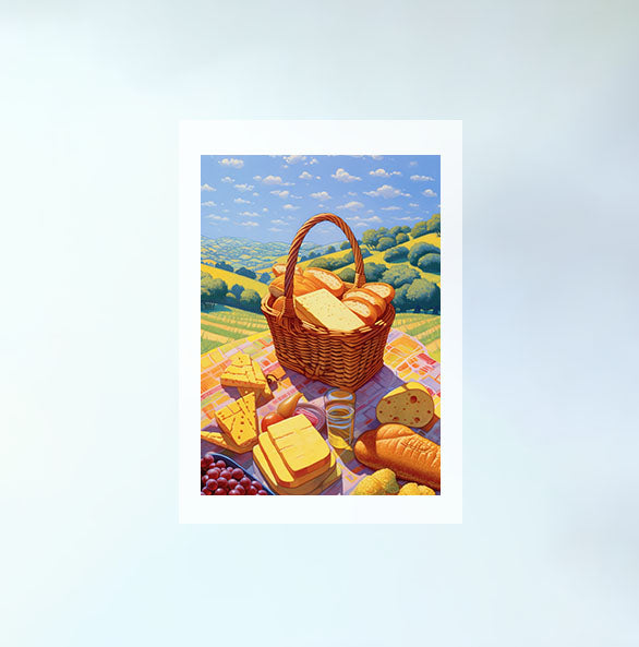 パンのアートポスター原画のみ設置イメージ