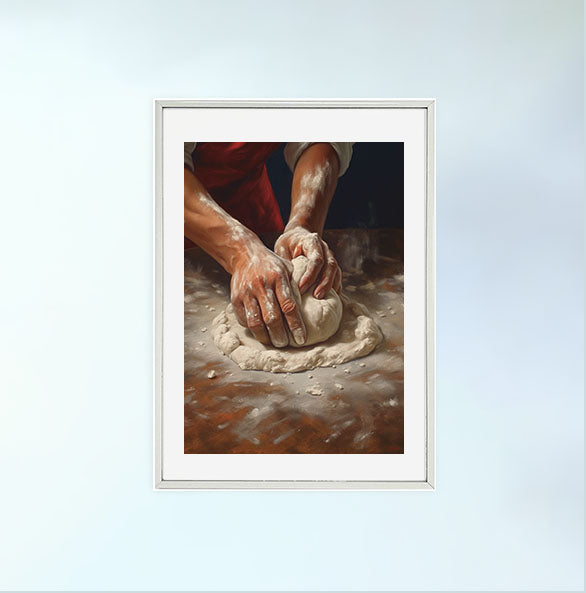 パンのアートポスター銀フレームあり