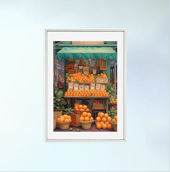 パンのアートポスター銀フレームあり