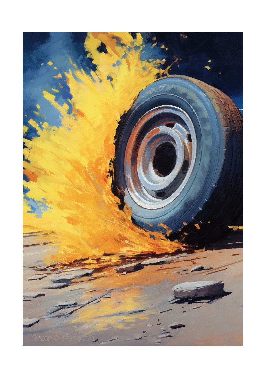 車のアートポスター原画のみ