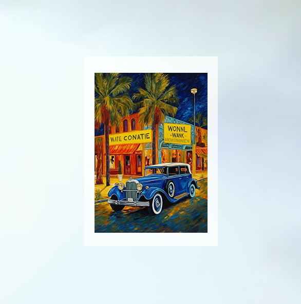 車のアートポスター原画のみ設置イメージ