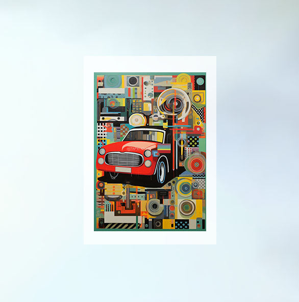 車のアートポスター原画のみ設置イメージ
