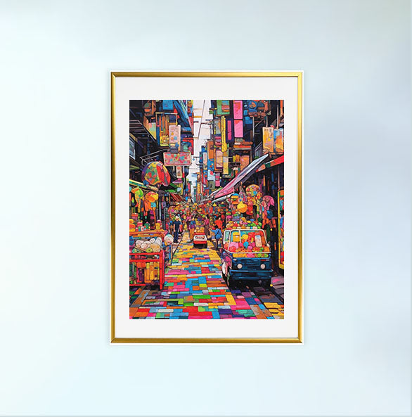 車のアートポスター金フレームあり