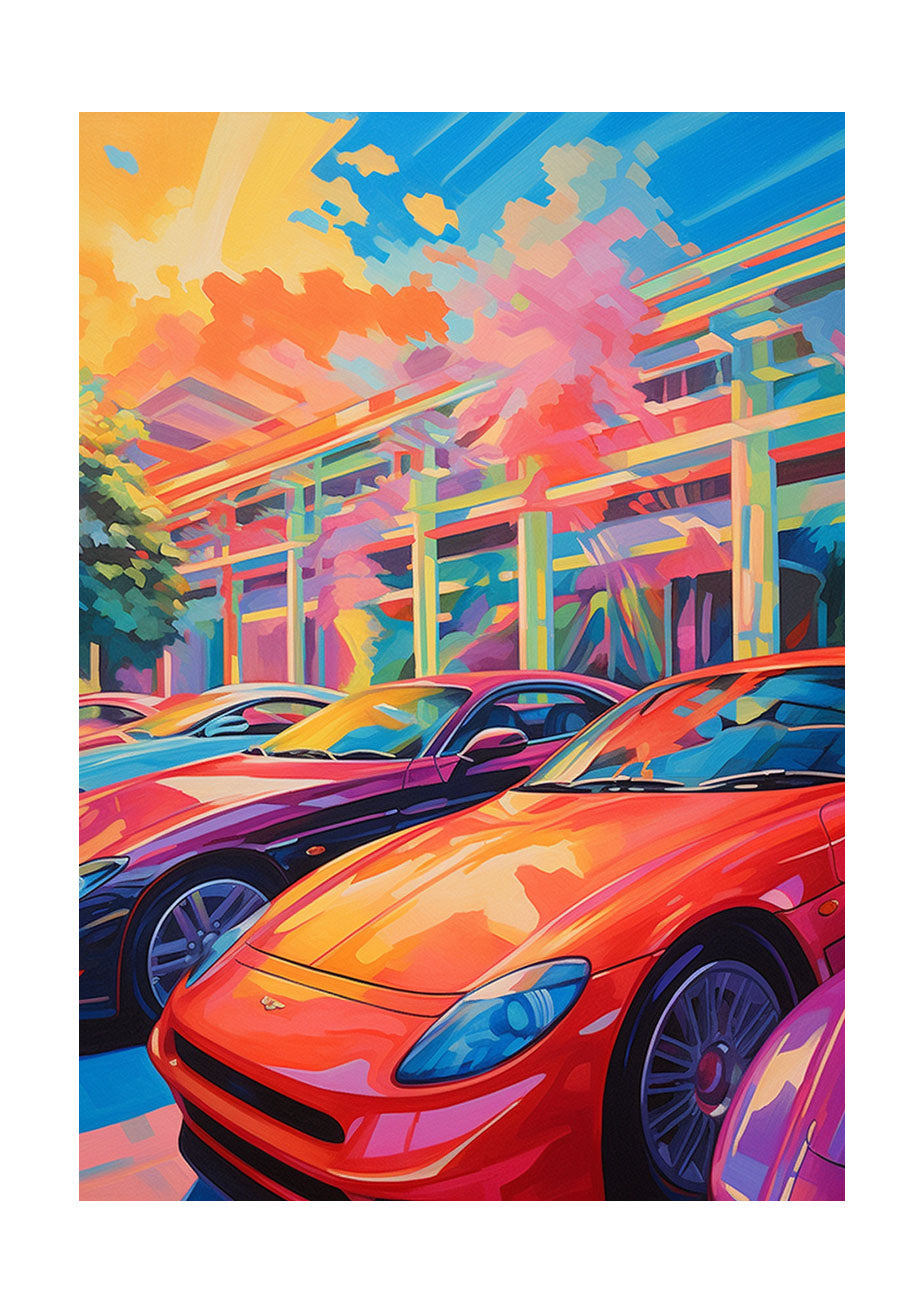車のアートポスター原画のみ