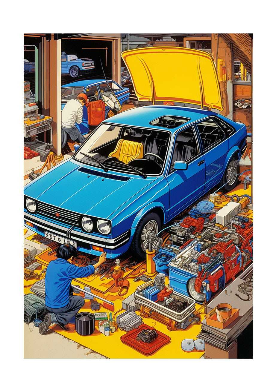 車のアートポスター原画のみ
