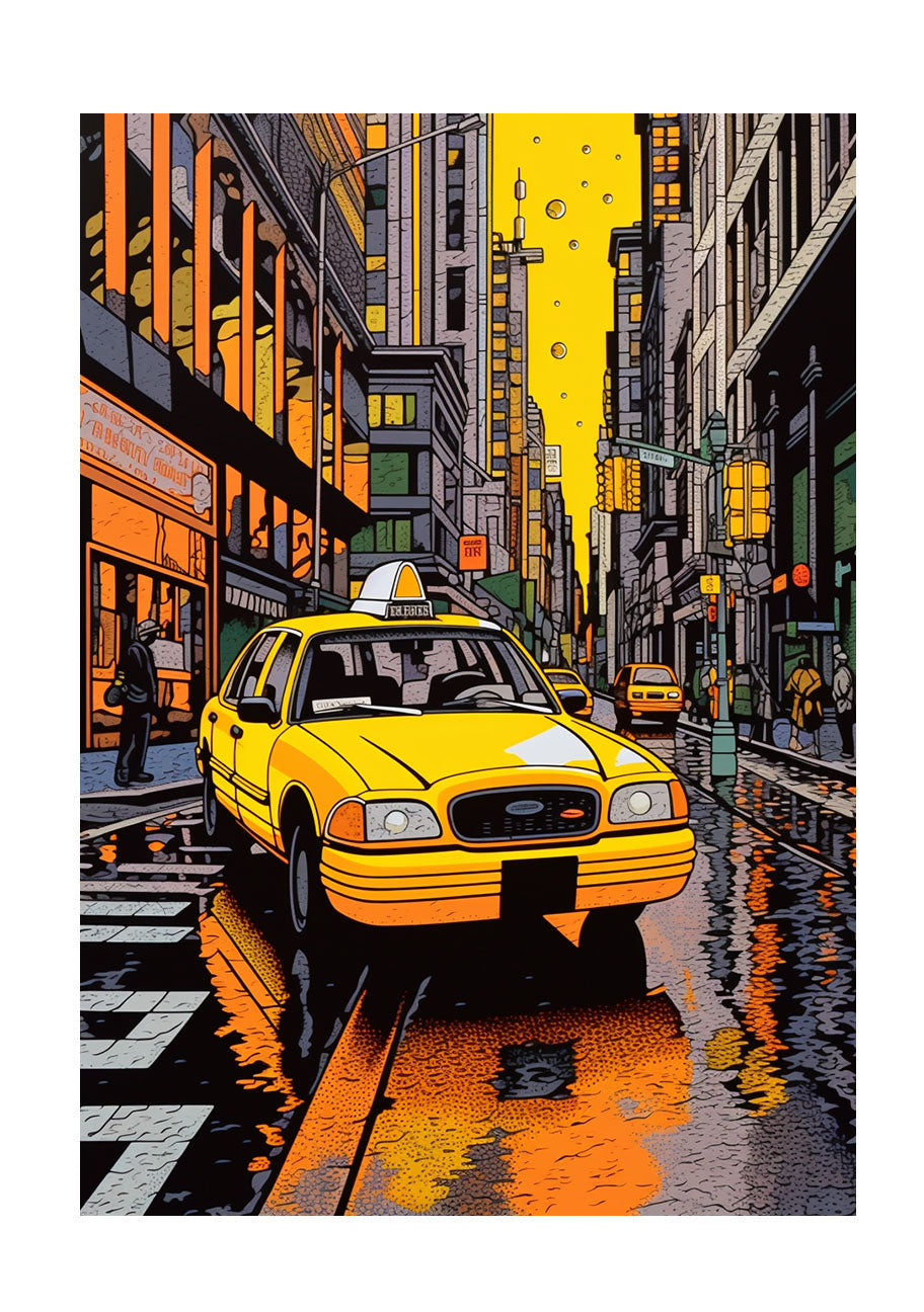 車のアートポスター原画のみ