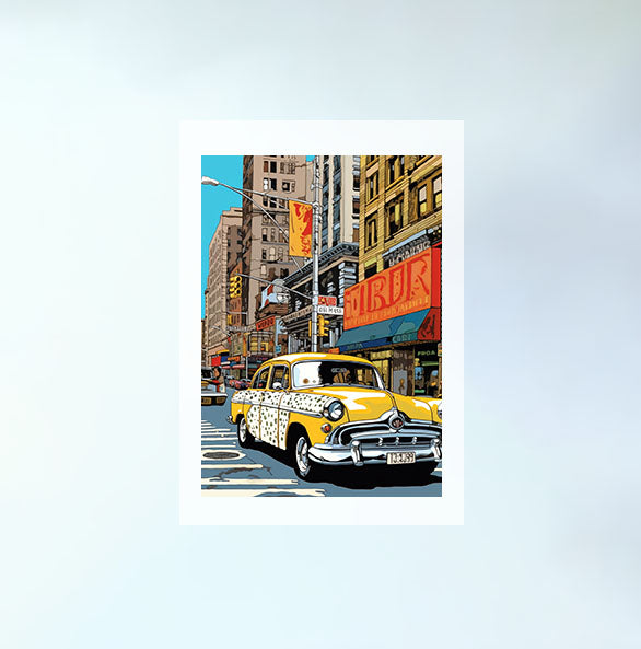 車のアートポスター原画のみ設置イメージ