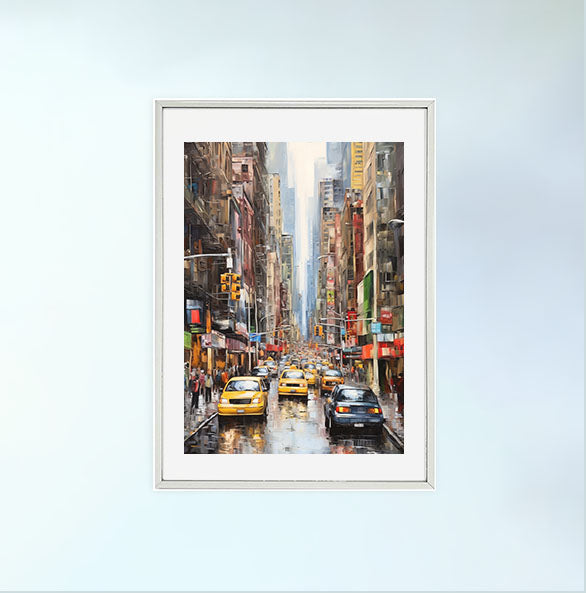 車のアートポスター銀フレームあり