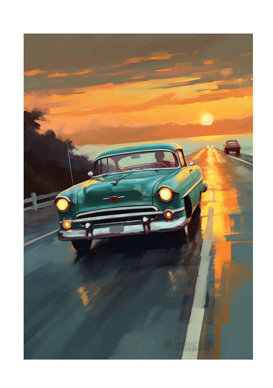 車のアートポスター原画のみ