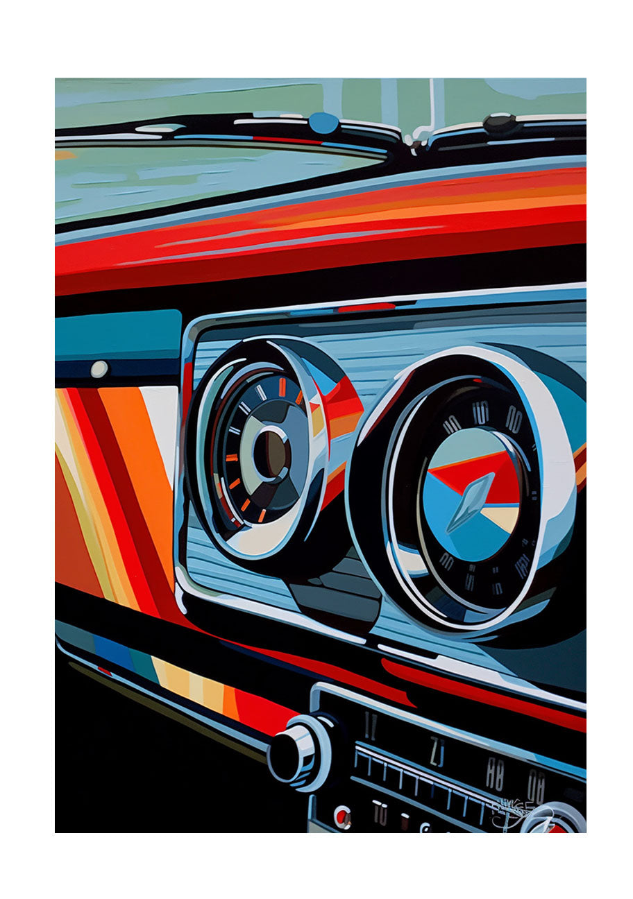 車のアートポスター原画のみ