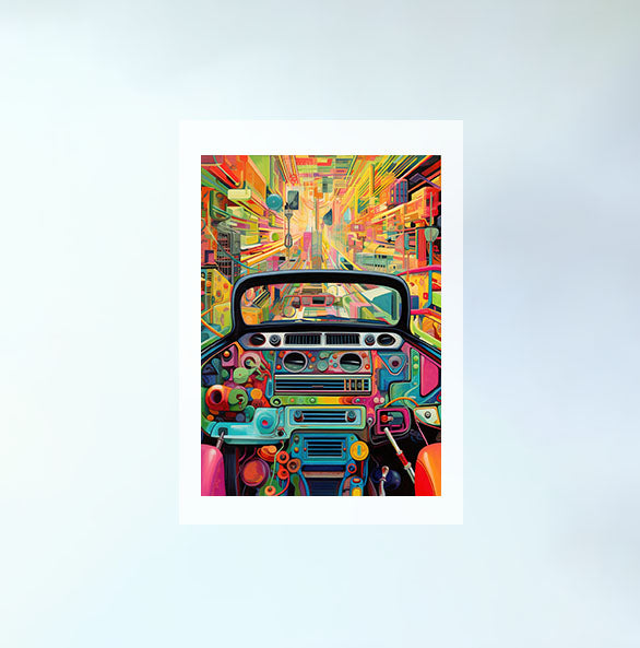 車のアートポスター原画のみ設置イメージ